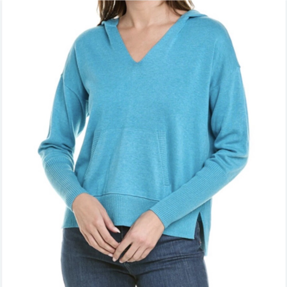 Cabi Women's Size M Blue Hop to Hoodie Pullover #5835 Sweater